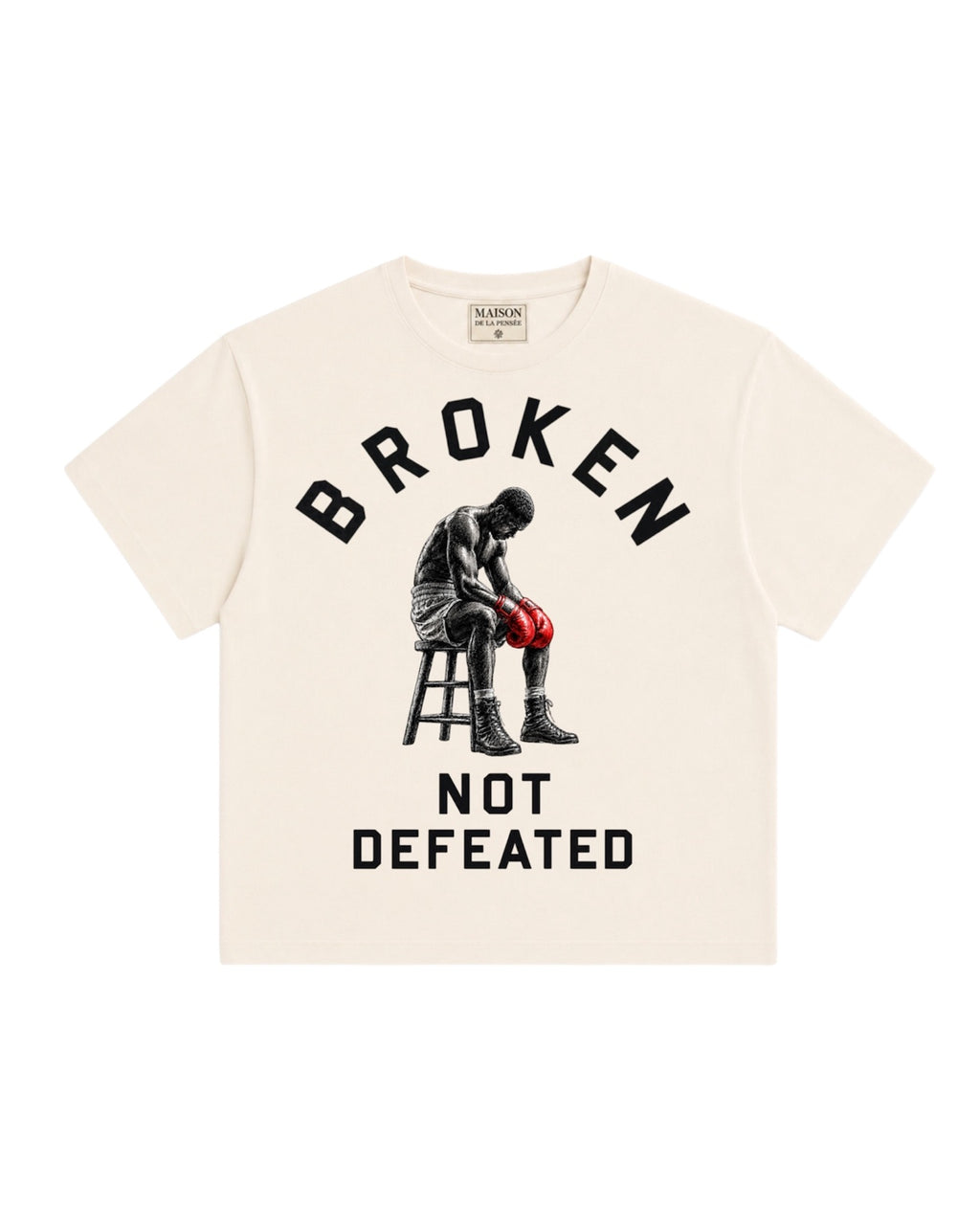 Maison de la Pensée Broken Not Defeated tee front