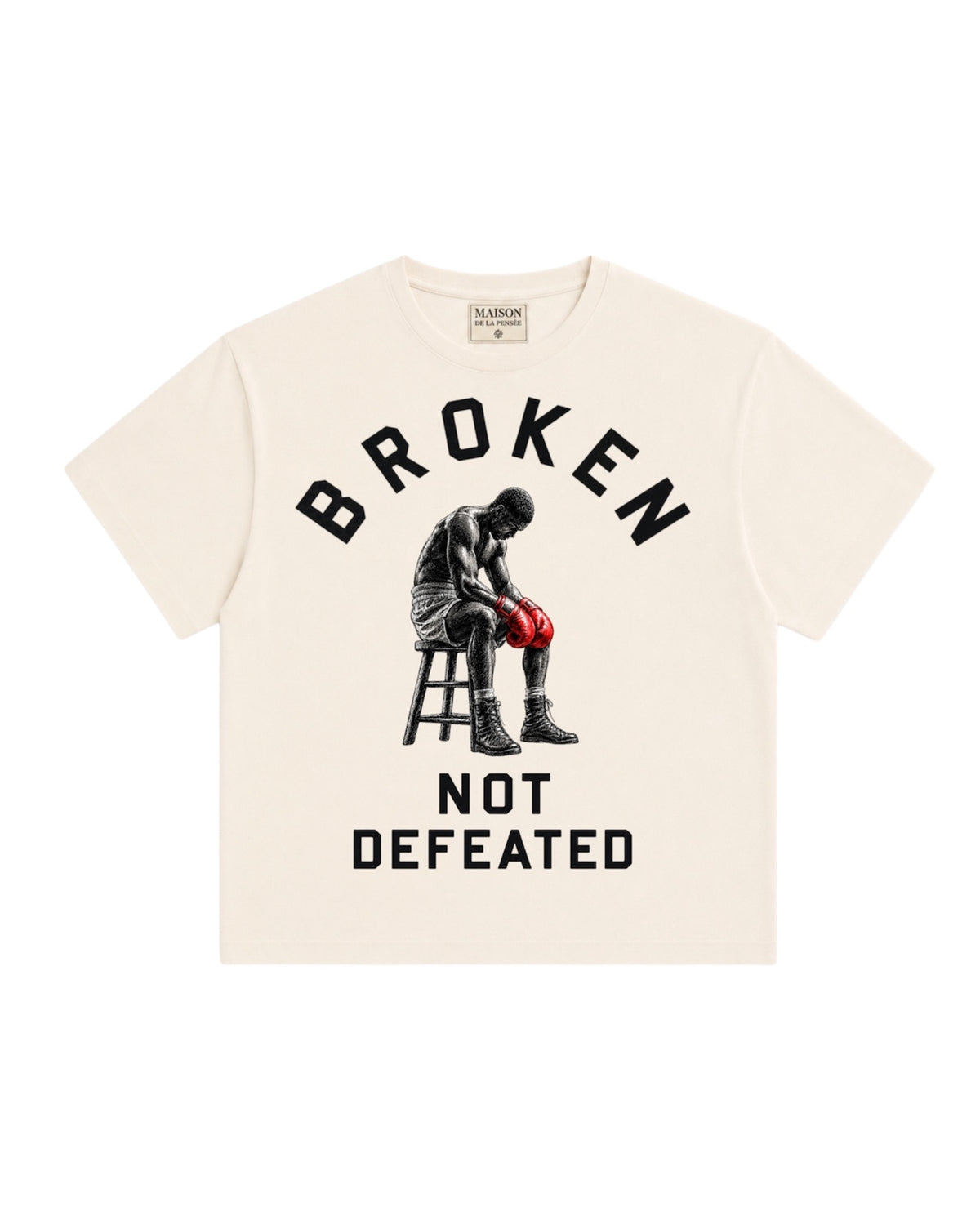 Maison de la Pensée Broken Not Defeated tee front
