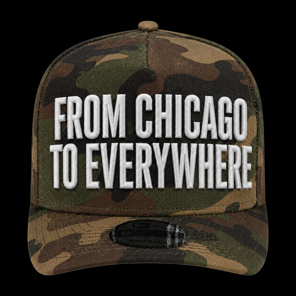 Maison de la Pensée From Chicago to Everywhere cap camouflage front view