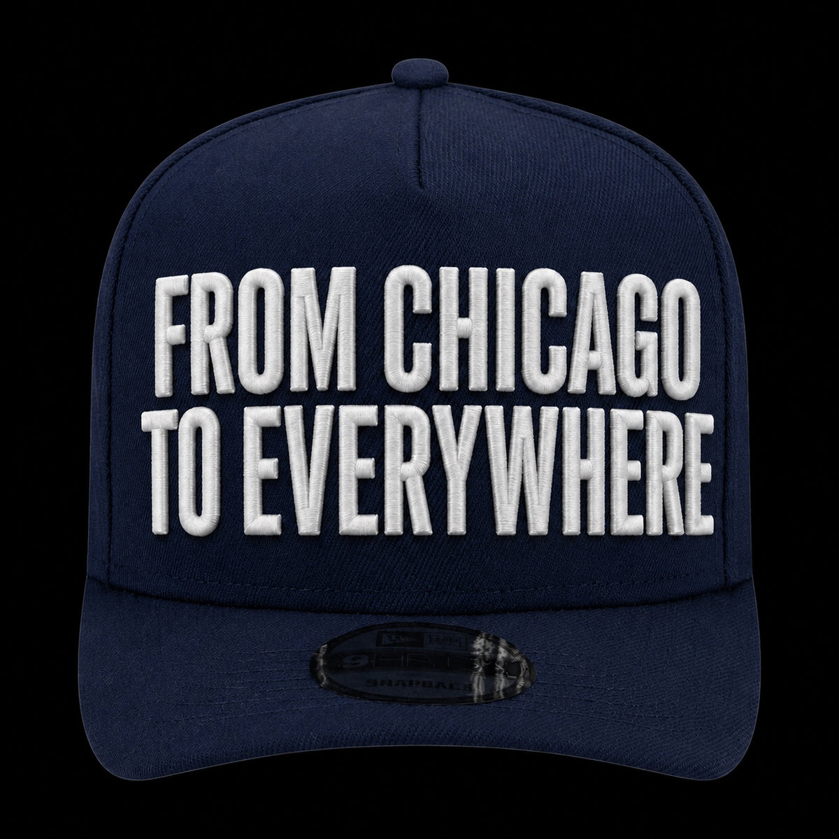 Maison de la Pensée From Chicago to Everywhere cap navy front view