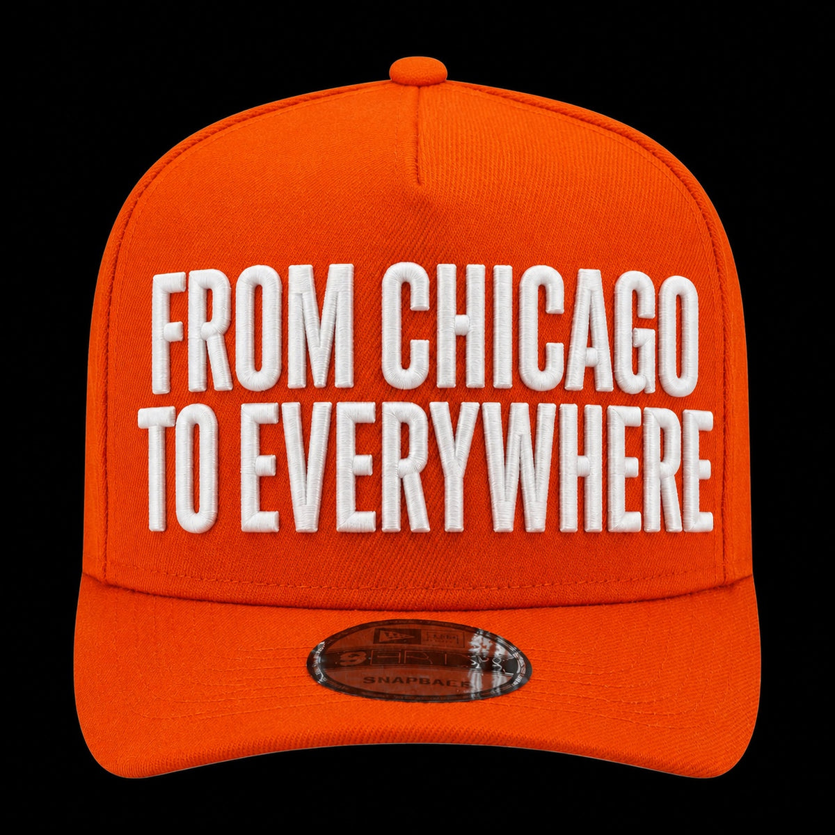 Maison de la Pensée From Chicago to Everywhere cap orange front view