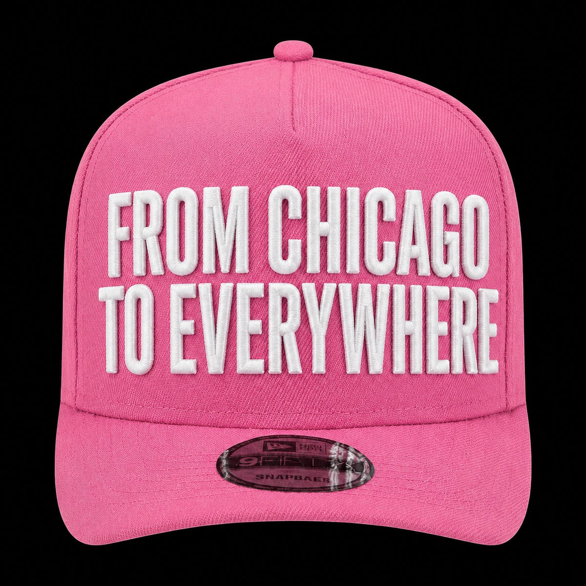 Maison de la Pensée From Chicago to Everywhere cap pink front view