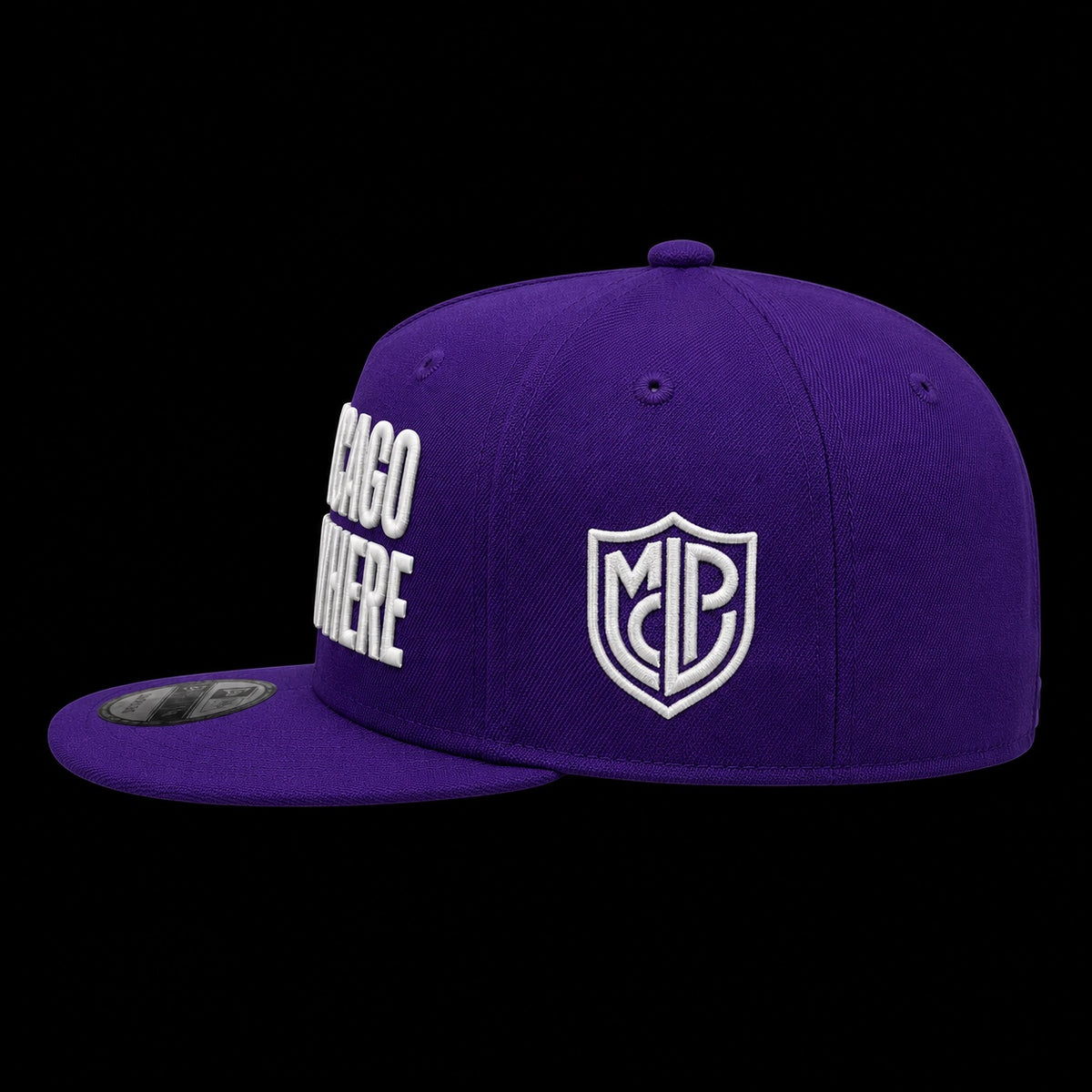 Maison de la Pensée From Chicago to Everywhere cap purple side view
