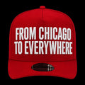 Maison de la Pensée From Chicago to Everywhere cap red front view