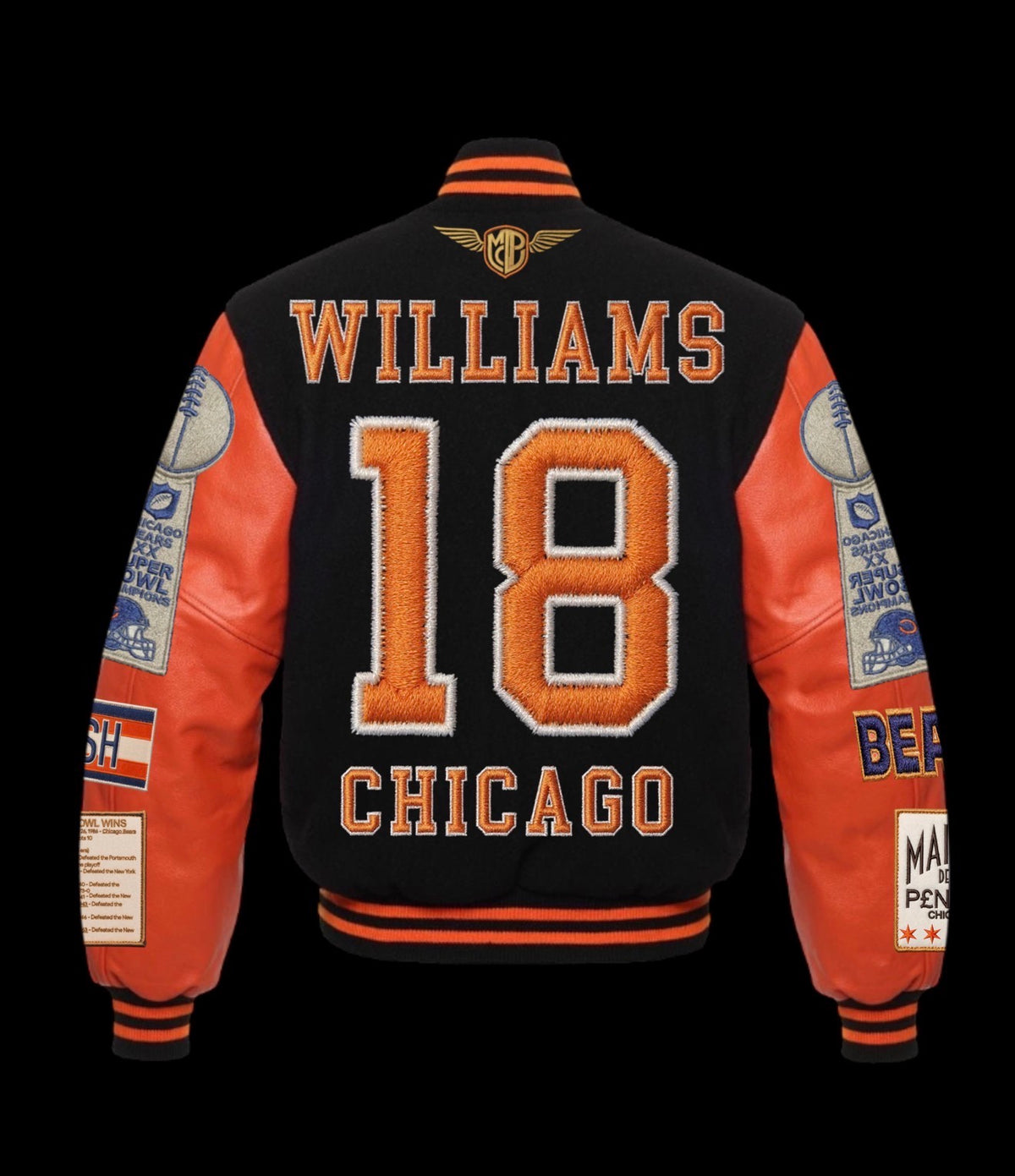 Maison de la Pensée Chicago football varsity jacket back