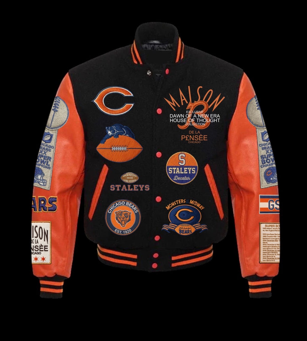 Maison de la Pensée Chicago football varsity jacket front