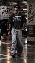 Maison de la Pensée black serif tee
