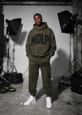 Maison de la Pensée MDLP washed olive sweatsuit