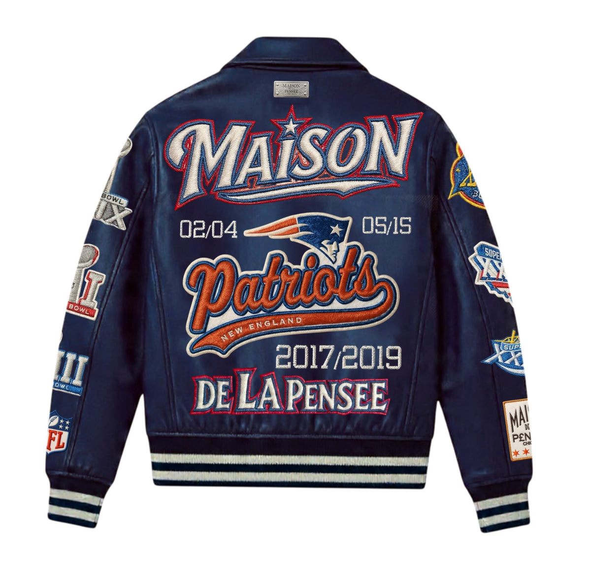 Maison de la Pensée New England heritage leather jacket back