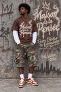 Maison de la Pensée smoke script brown tee
